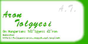 aron tolgyesi business card